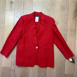 NWT Harve Benard 100% Linen Suit Jacket Blazer